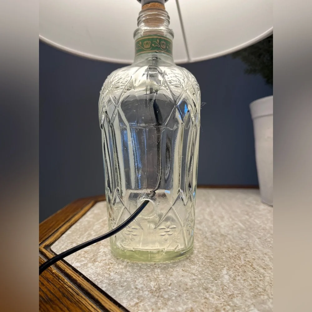 Crown Royal Apple Whiskey Liquor Glass Bottle Lamp